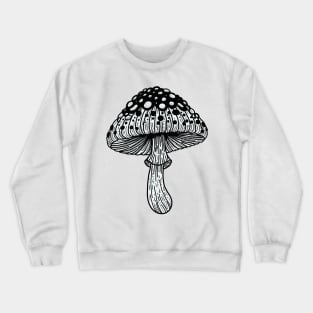 Black and white mushroom Crewneck Sweatshirt